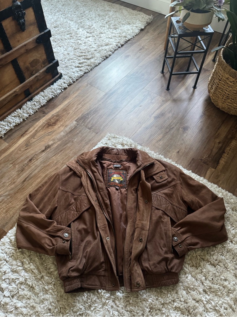 Wilson Vintage Brown Leather Bomber Jacket w/ Thinsulate Lining